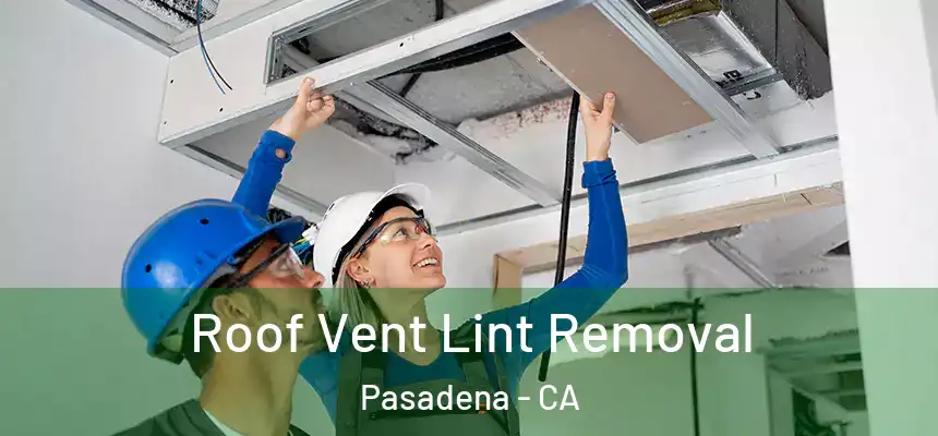 Roof Vent Lint Removal Pasadena - CA